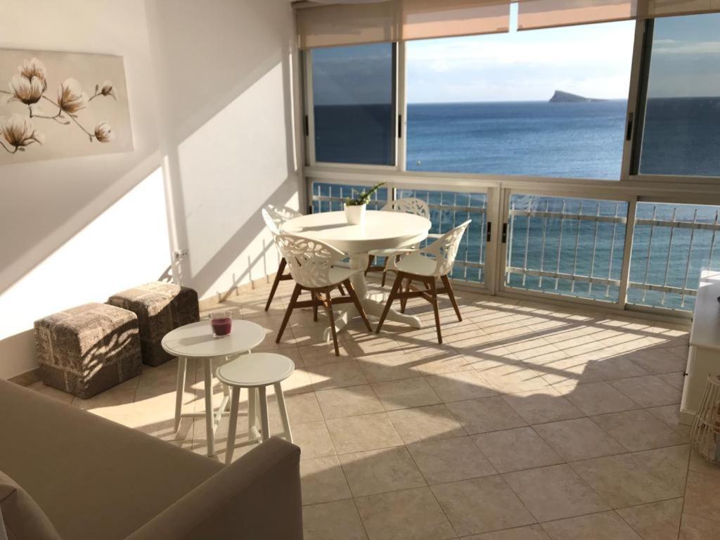 Los Fernandos, 1St Line Beachfront Poniente, 2 Bedroom Apartment Ocean Terrace Benidorm Ngoại thất bức ảnh